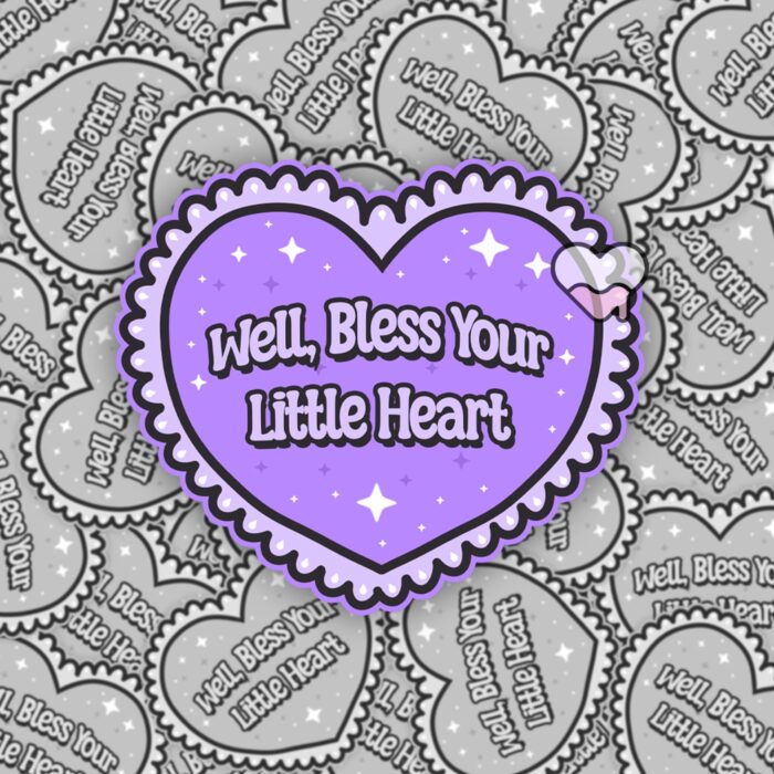 Well Bless Your Little Heart Purple Sticker