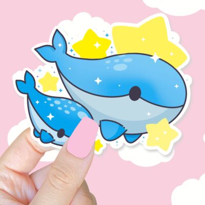 Whale Family Sticker