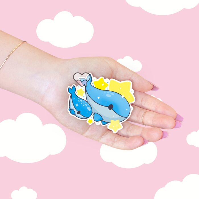 Whale Family Sticker