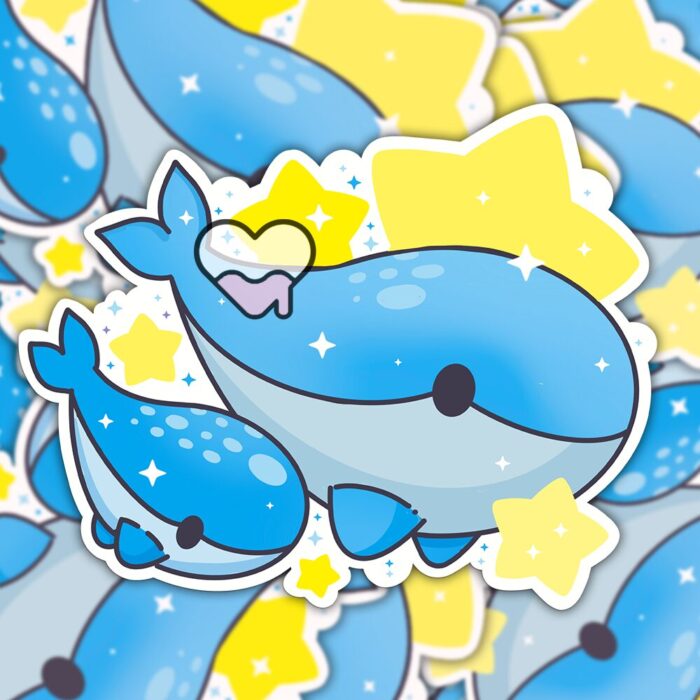 Whale Family Sticker