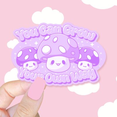 You Can Grow Your Own Way Purple Sticker