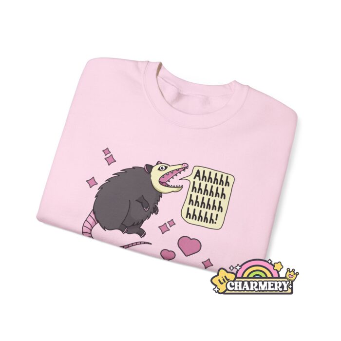 Ahhhh Possum Sweatshirt Folded