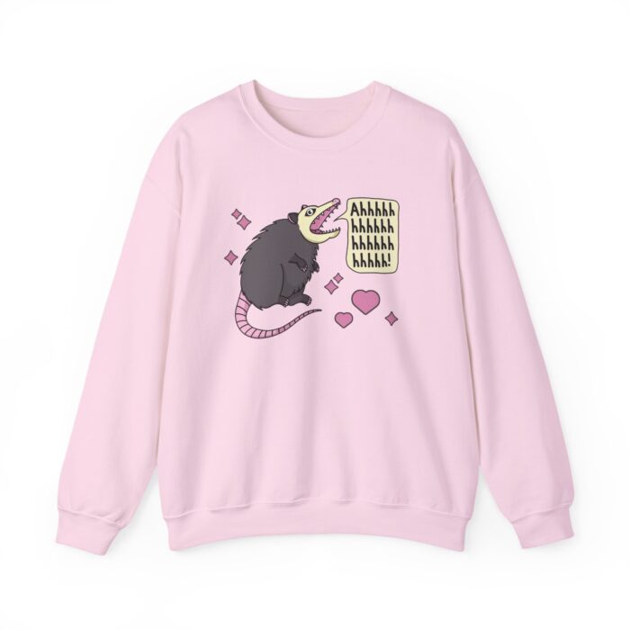 Ahhhh Possum Sweatshirt - Light Pink