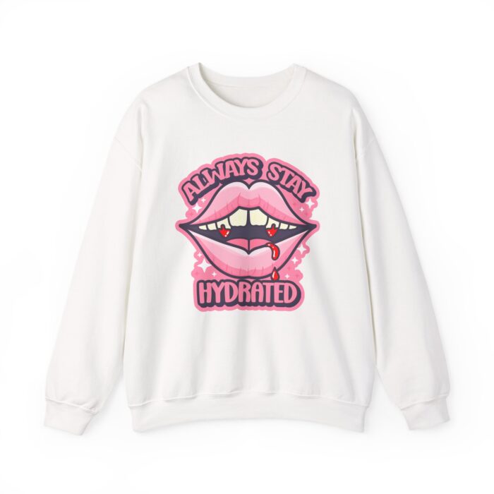 Always Stay Hydrated Vamp Sweatshirt - White