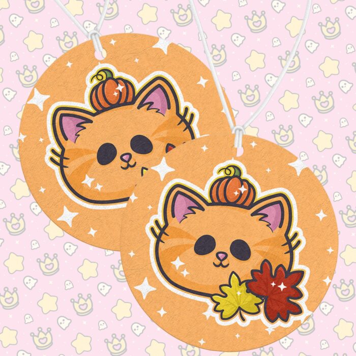 Autumn Pumpkin Kitty Air Freshener
