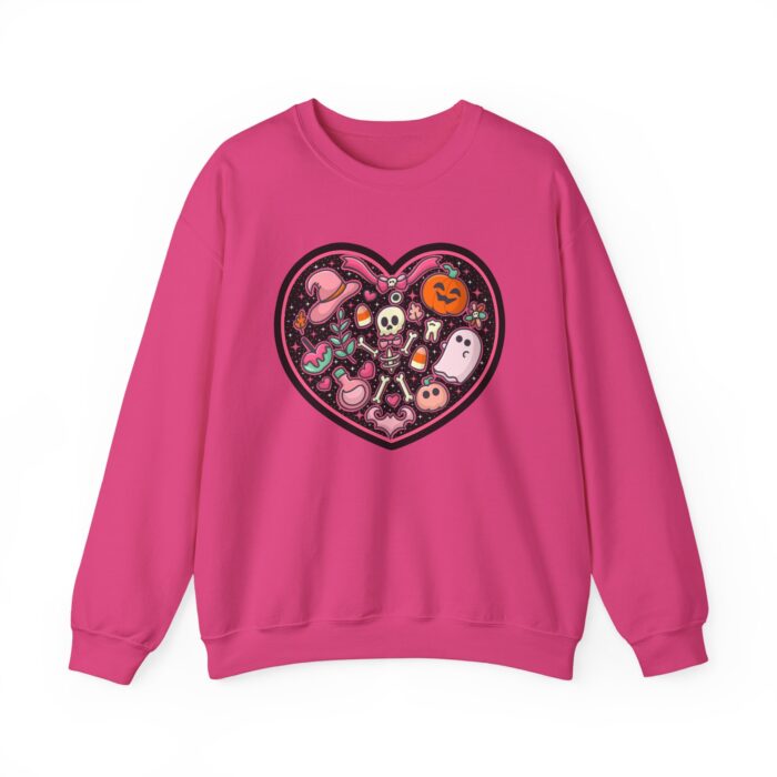 Black Skeleton Heart Sweatshirt - Heliconia
