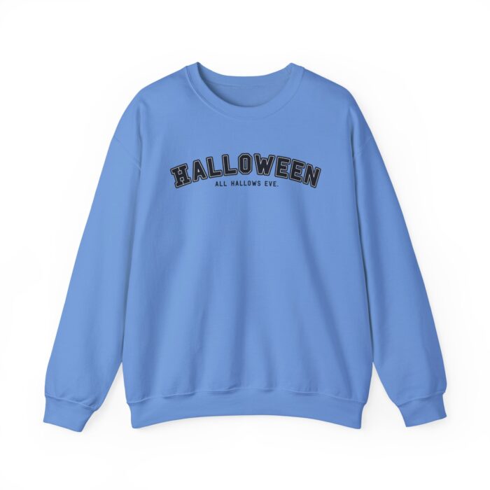 Black University Halloween Sweatshirt - Carolina Blue