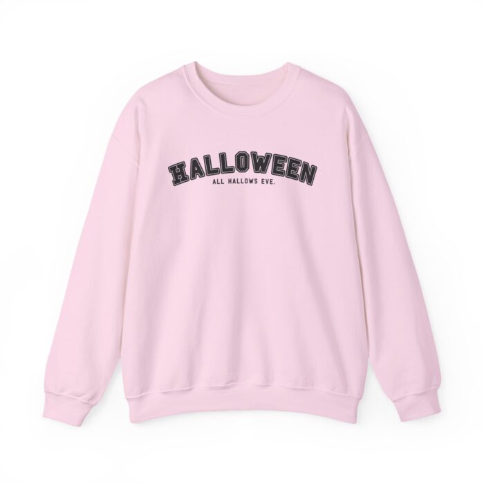 Black University Halloween Sweatshirt - Light Pink