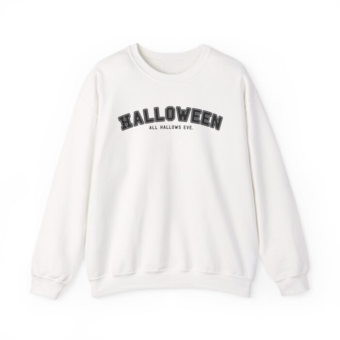 Black University Halloween Sweatshirt - White