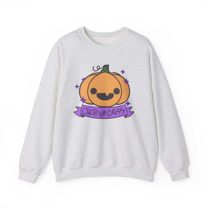 Cute But Creepy Pumpkin Sweatshirt - Ash