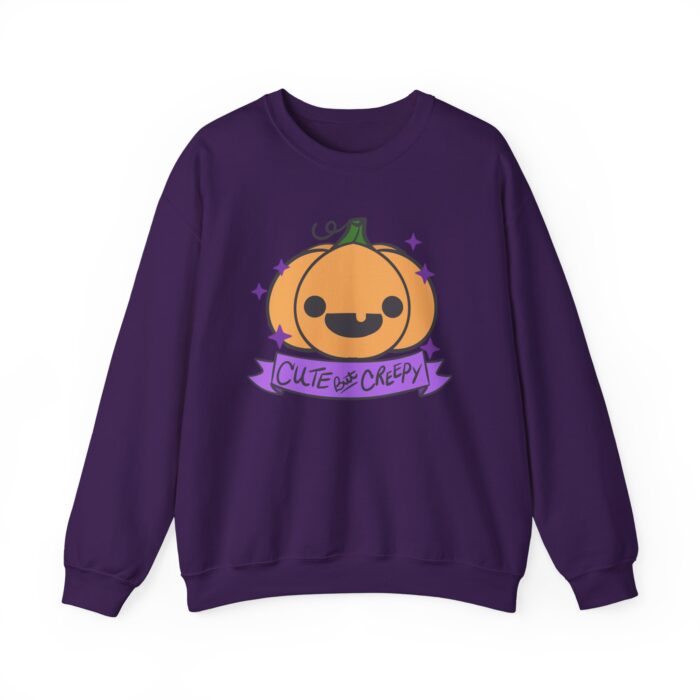 Cute But Creepy Pumpkin Sweatshirt - Purple