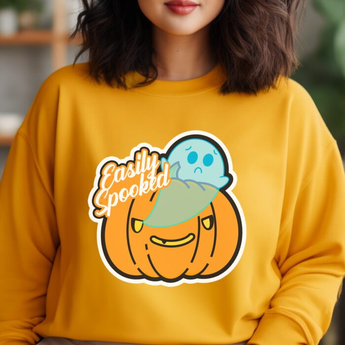 Easily Spooked Sweatshirt Model