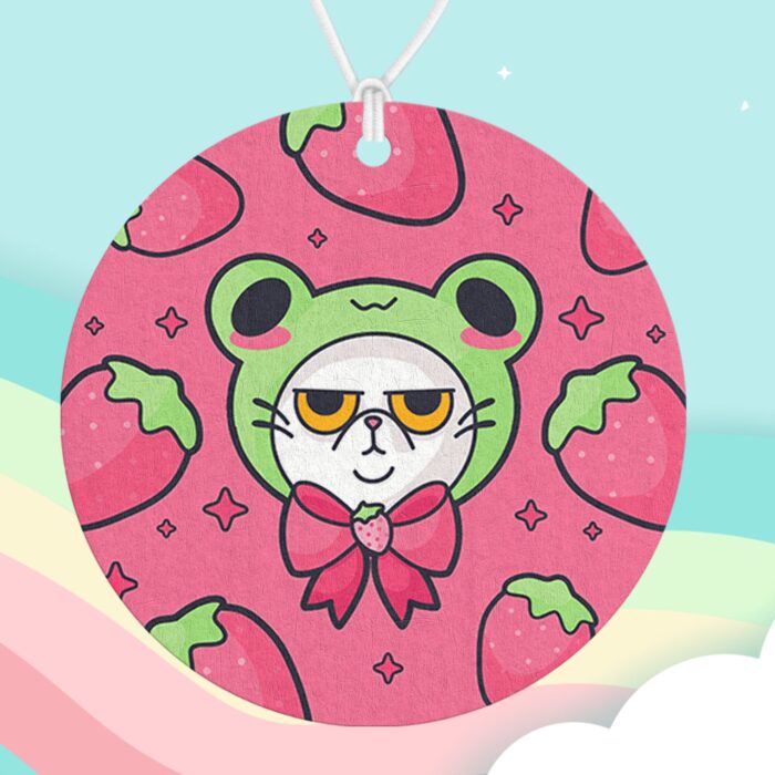 Grumpy Strawberry Cat Air Freshener