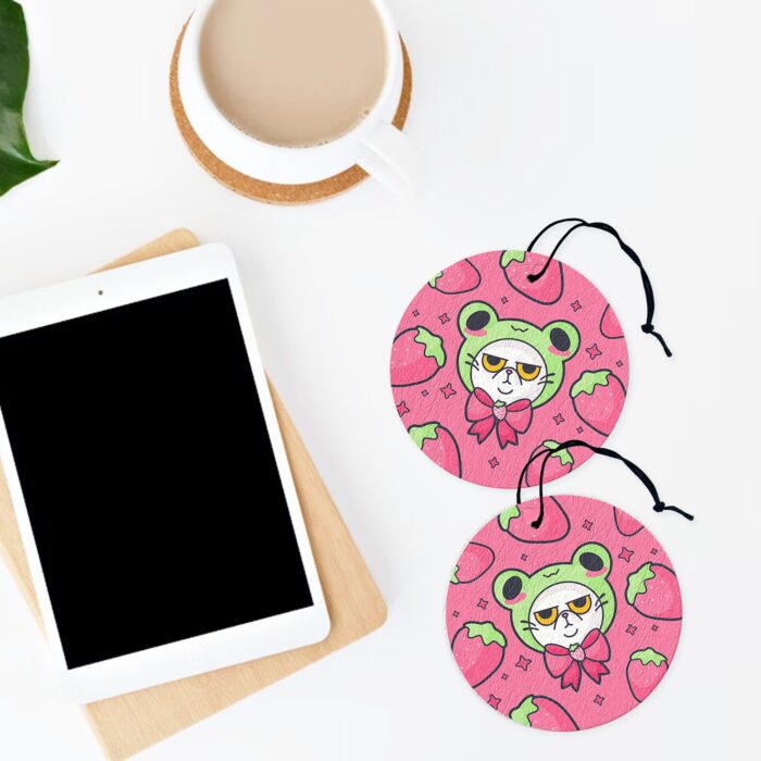 Grumpy Strawberry Cat Air Freshener
