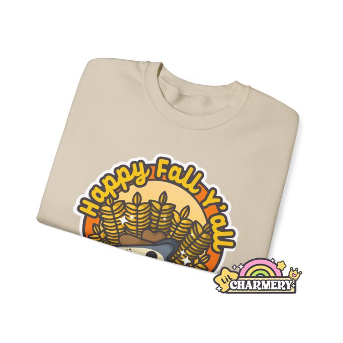 Happy Fall Y'all Possum Sweatshirt Folded