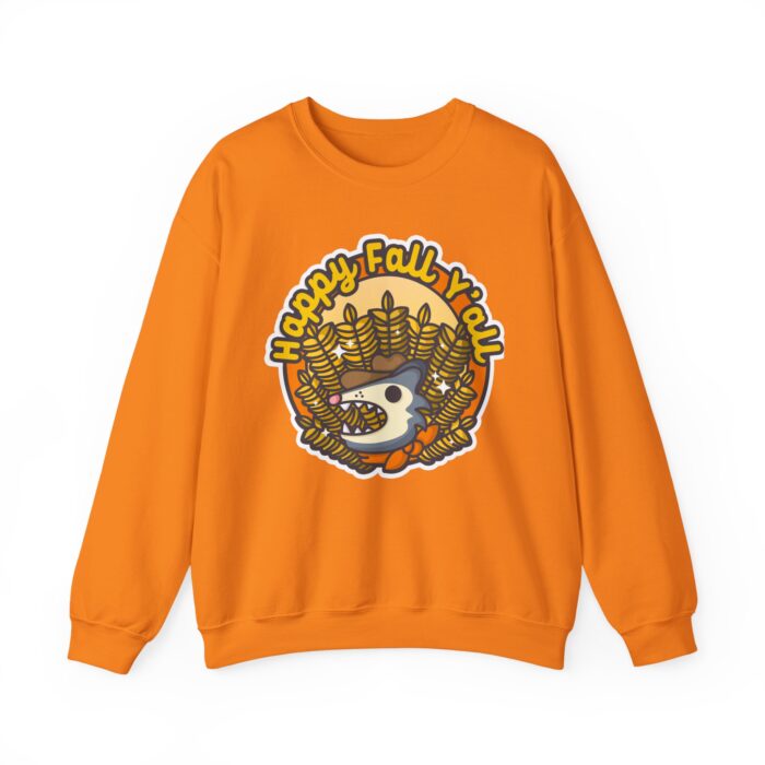 Happy Fall Y'all Possum Sweatshirt - Safety Orange