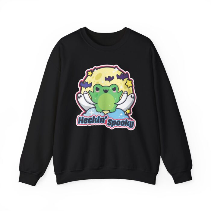 Heckin Spooky Frog Sweatshirt - Black