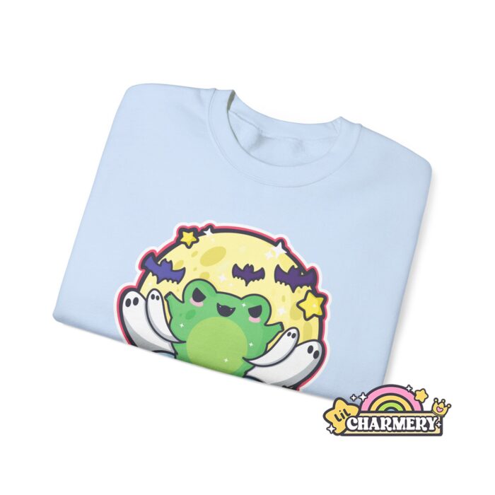Heckin Spooky Frog Sweatshirt Folded