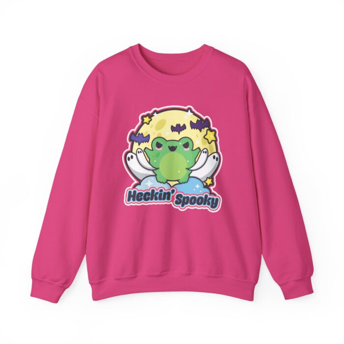 Heckin Spooky Frog Sweatshirt - Heliconia