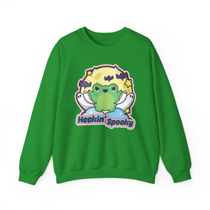 Heckin Spooky Frog Sweatshirt - Irish Green