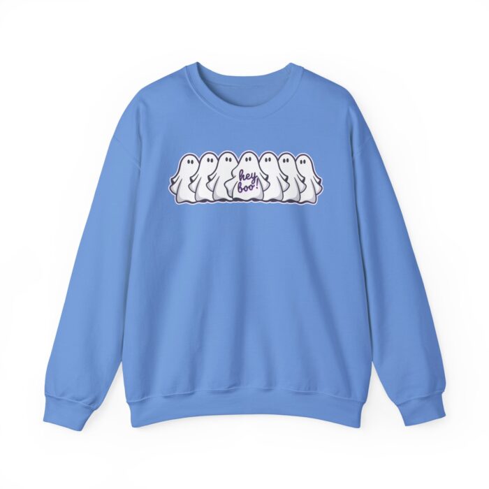 Hey Boo Ghost Sweatshirt - Carolina Blue