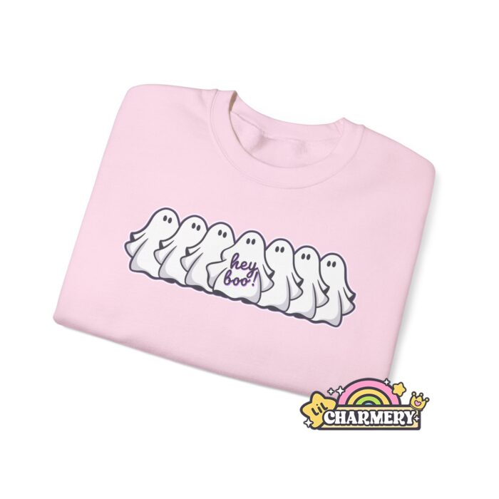 Hey Boo Ghost Sweatshirt Folded