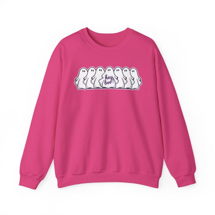 Hey Boo Ghost Sweatshirt - Heliconia