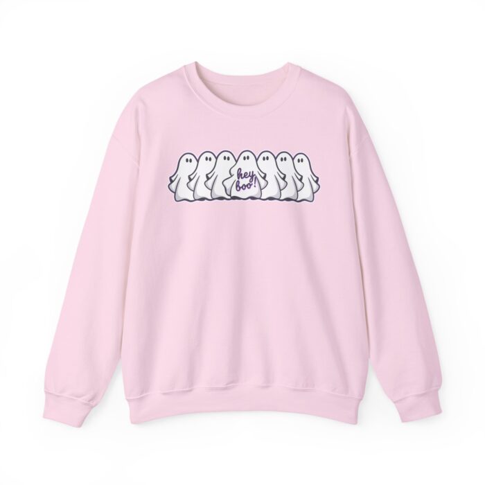 Hey Boo Ghost Sweatshirt - Light Pink