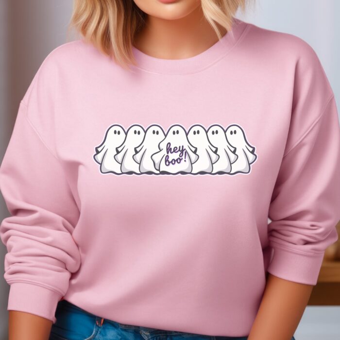 Hey Boo Ghost Sweatshirt Model