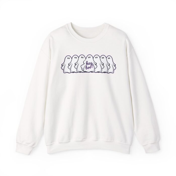 Hey Boo Ghost Sweatshirt - White