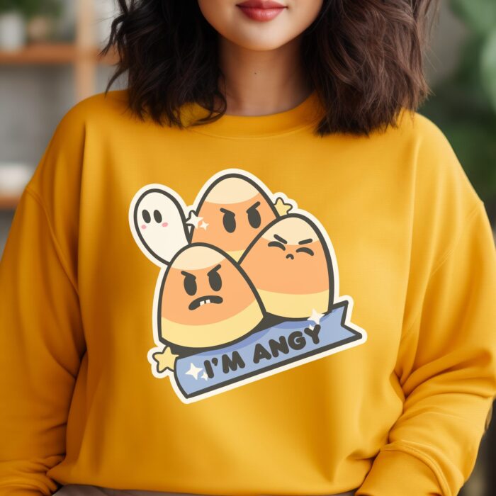Im Angy Candycorn Sweatshirt Model