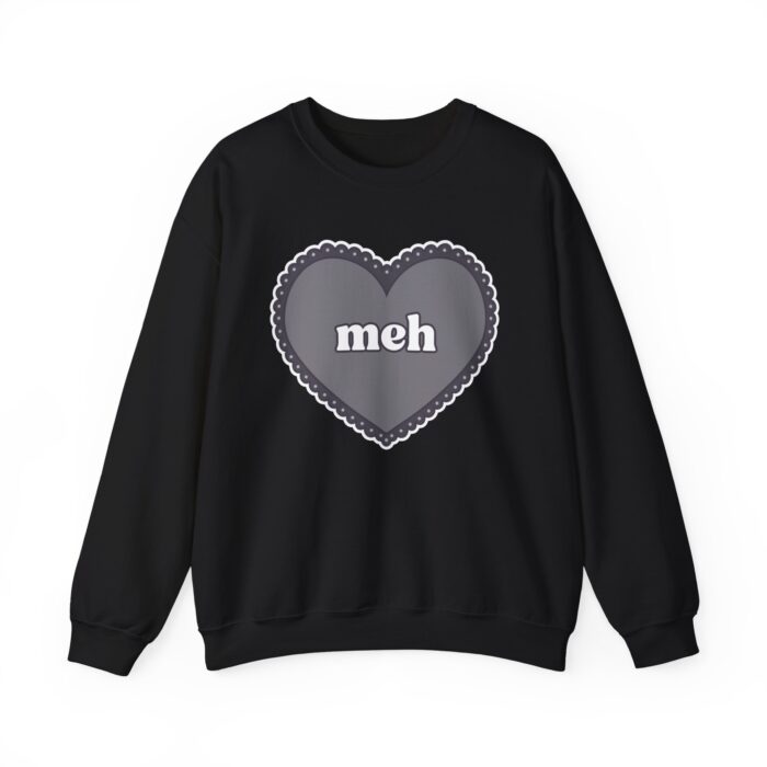 Meh Heart Sweatshirt - Black