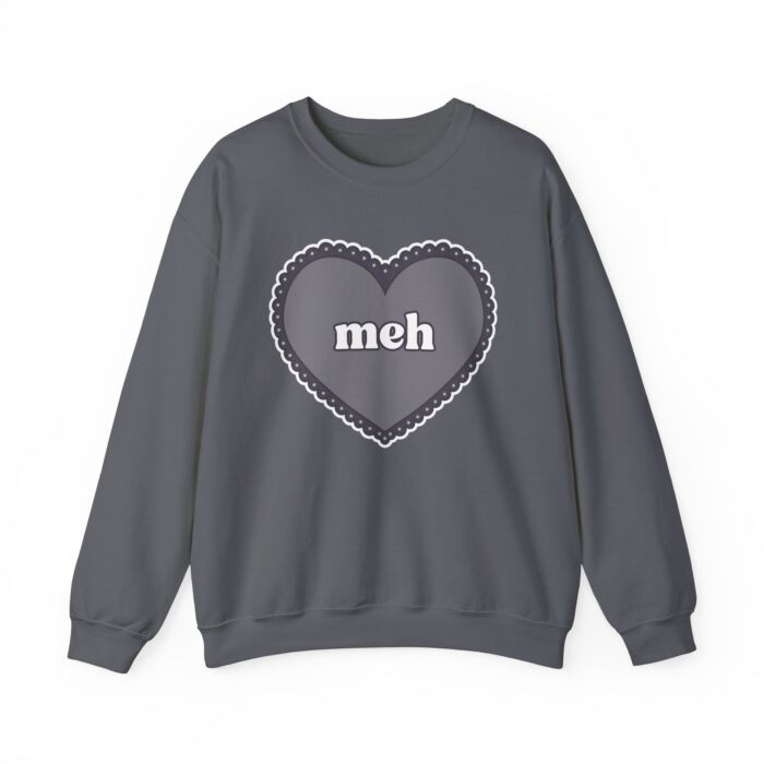 Meh Heart Sweatshirt - Charcoal