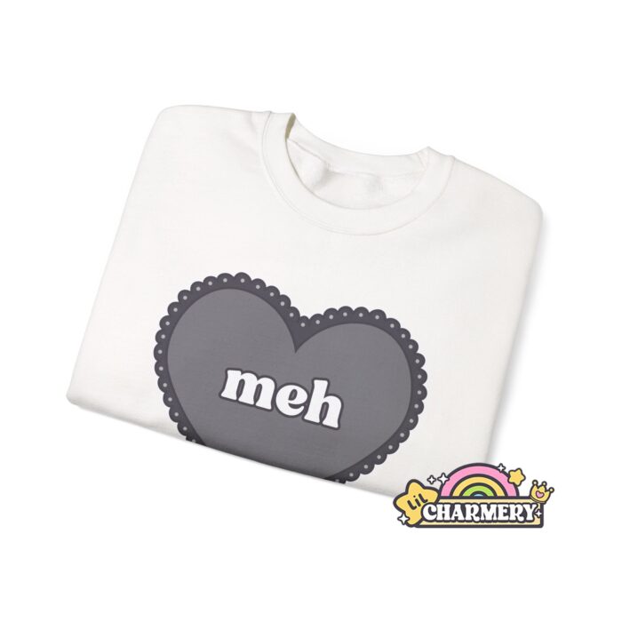 Meh Heart Sweatshirt Folded