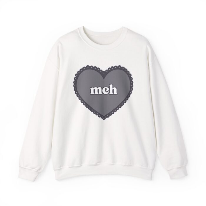 Meh Heart Sweatshirt - White