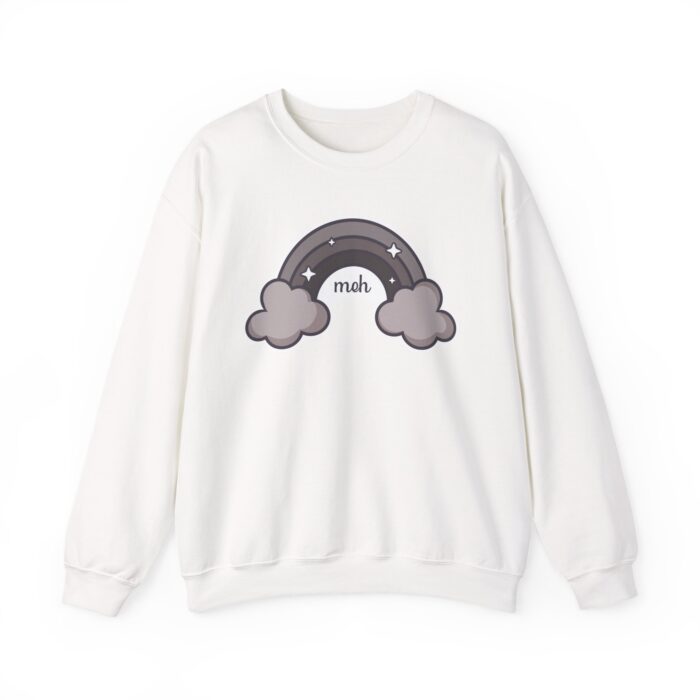 Meh Rainbow Sweatshirt - White
