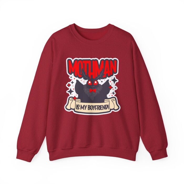 Mothman Is My Boyfriend Sweatshirt - Antique Cherry Red