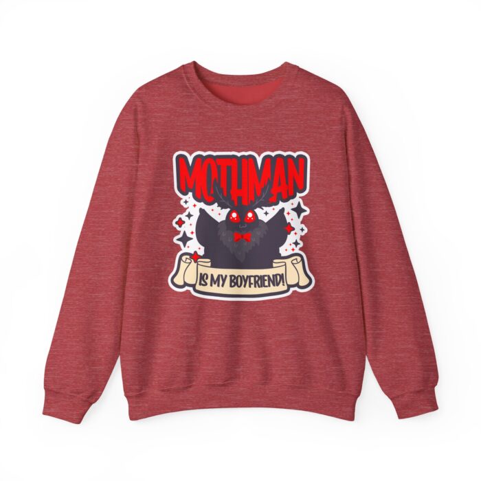 Mothman Is My Boyfriend Sweatshirt - Healther Scarlet