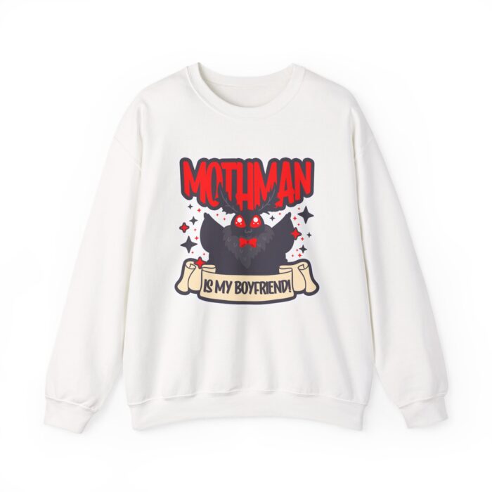 Mothman Is My Boyfriend Sweatshirt - White
