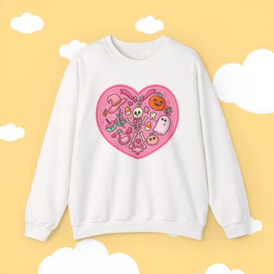 Pink Skeleton Heart Sweatshirt