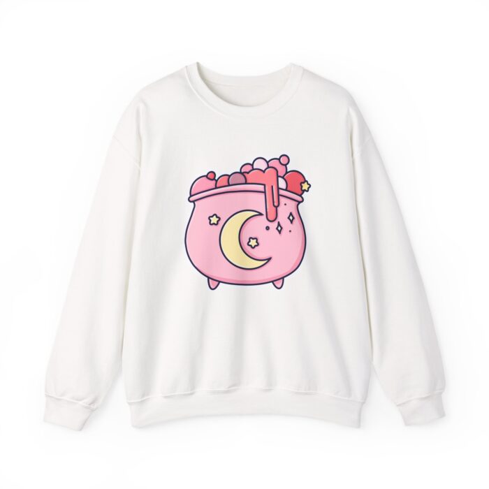 Pretty Pink Cauldron Sweatshirt - White
