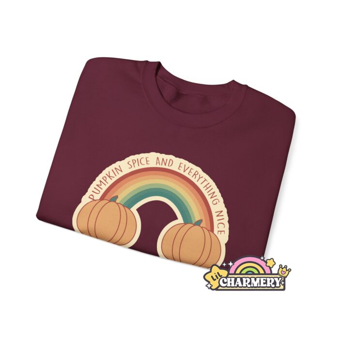 Pumpkin Spice Rainbow Sweatshirt Folded