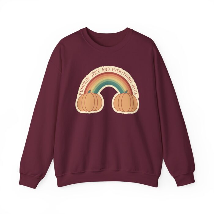 Pumpkin Spice Rainbow Sweatshirt - Maroon