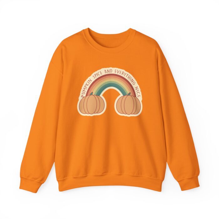Pumpkin Spice Rainbow Sweatshirt - Safety Orange