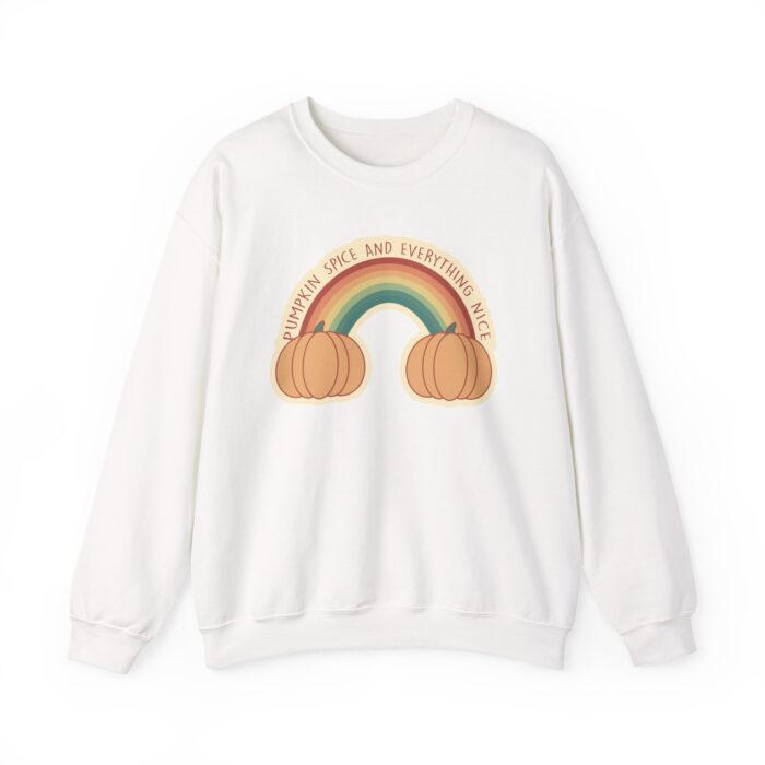 Pumpkin Spice Rainbow Sweatshirt - White