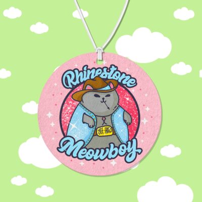 Rhinestone Meowboy Air Freshener