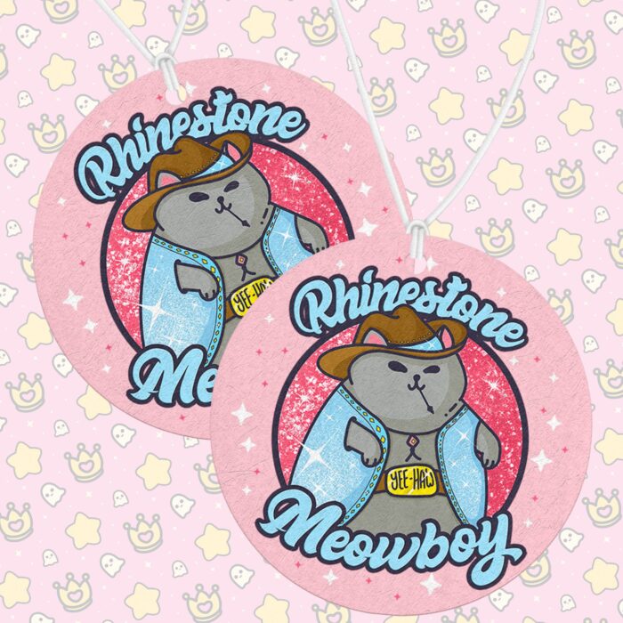 Rhinestone Meowboy Air Freshener