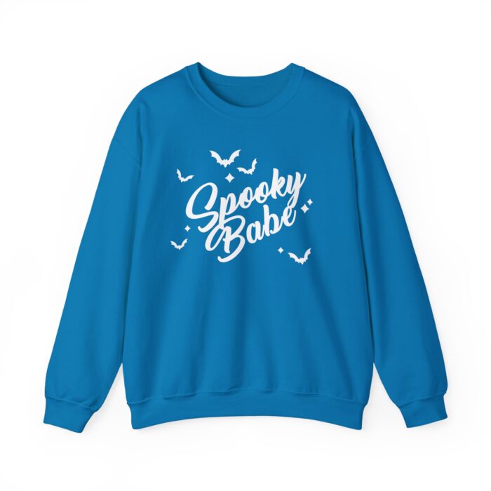 Spooky Babe White Sweatshirt - Sapphire