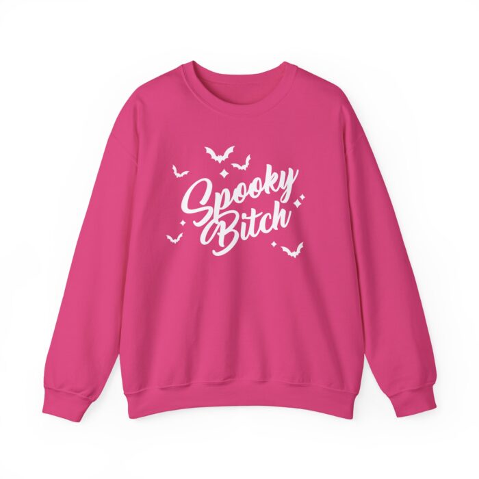 Spooky Bitch White Sweatshirt - Heliconia