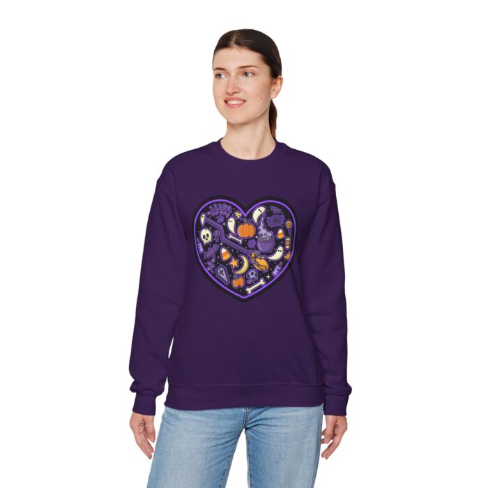 Spooky Black Heart Sweatshirt Model